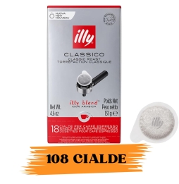 ILLY Caffè  108 Cialde Tostato Classico - 6 Confezioni Da 18 Pz