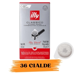 ILLY Caffè 36  Cialde Tostato Classico- 2 Confezioni Da 18 Pz