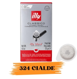 ILLY Caffè 324 Cialde Tostato Classico - 18 Confezione Da 18 Pz