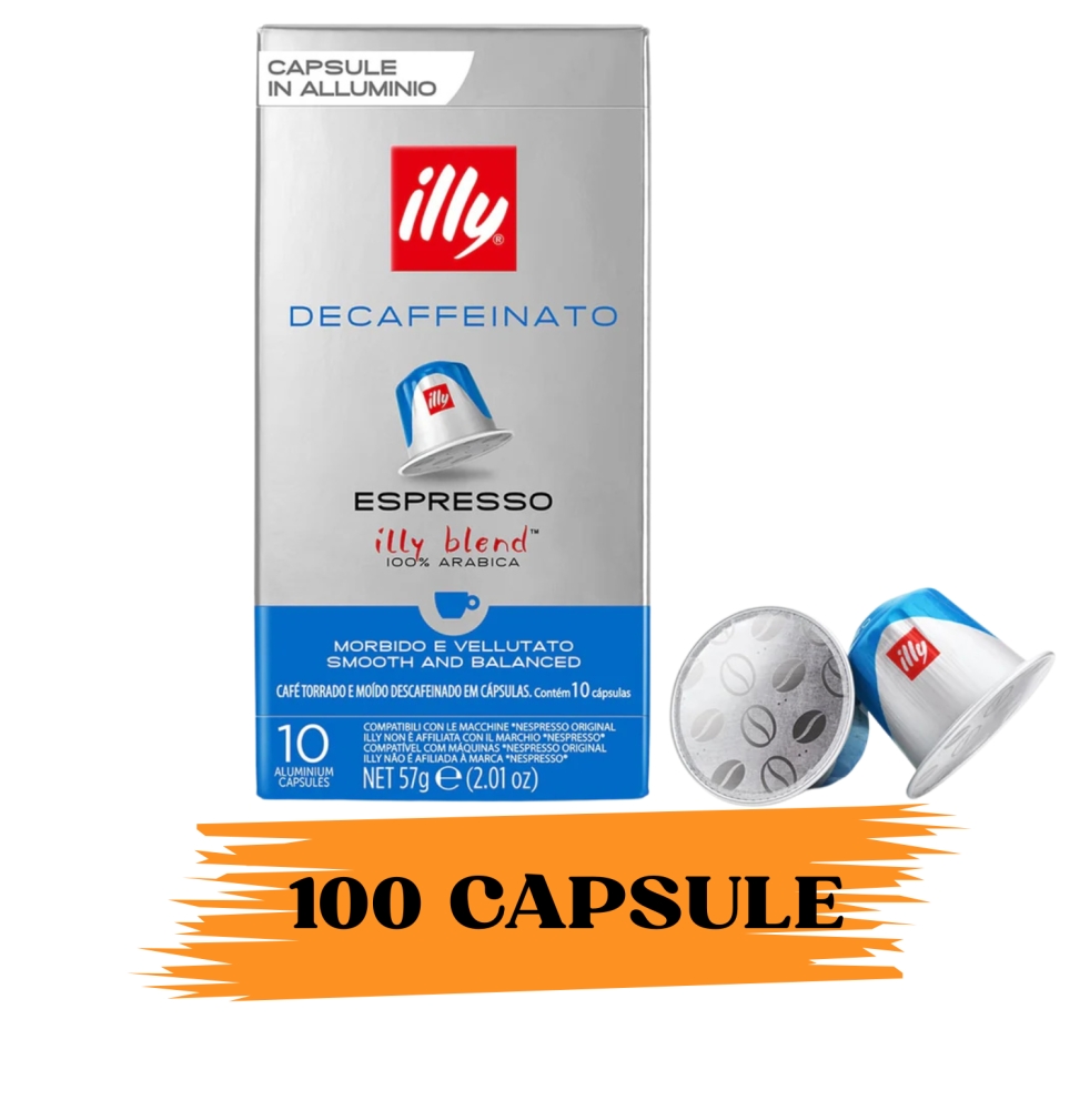 Illy Caffe 100 Capsule Compatibili Nespresso Decaffeinato