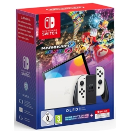Nintendo Switch Oled Bianca Console Super Mario Kart 8 Abbonamento 12 Mesi Italy+FC 26