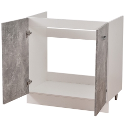Mobile Sottolavello Cucina Componibile Mobiletto Colore Grigio Cemento 2 Ante