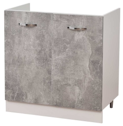 Mobile Sottolavello Cucina Componibile Mobiletto Colore Grigio Cemento 2 Ante