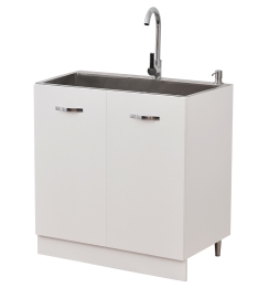 Mobile Sottolavello per Cucina Componibile Mobiletto Colore Bianco 2 Ante