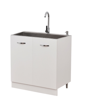 Mobile Sottolavello per Cucina Componibile Mobiletto Colore Bianco 2 Ante