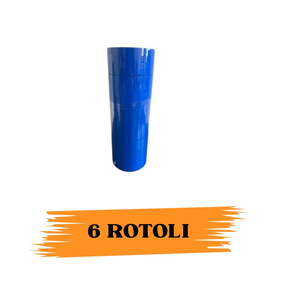 EcoPrice® Nastro Adesivo Imballaggio Colorato Blue 48mmx66m 6 Rotoli Scotch