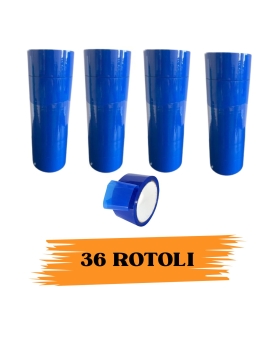 EcoPrice® Nastro Adesivo Imballaggio Colorato Blue 48mmx66m 36 Rotoli Scotch