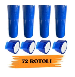 EcoPrice® Nastro Adesivo Imballaggio Colorato Blue 48mmx66m 72  Rotoli Scotch