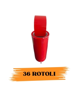 EcoPrice Nastro Adesivo Imballaggio Colorato Red 48mmx66m 36 Rotoli Scotch