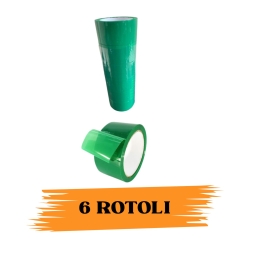 EcoPrice® Nastro Adesivo Imballaggio Colorato Green 48mmx66m 6 Rotoli Scotch