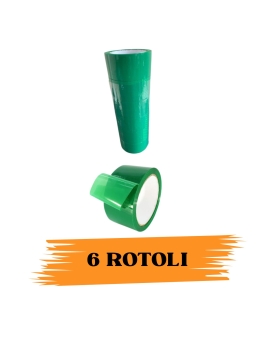 EcoPrice® Nastro Adesivo Imballaggio Colorato Green 48mmx66m 6 Rotoli Scotch