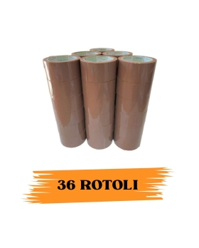 EcoPrice®  Nastro Adesivo Imballaggio Colorato Avana S. 48mmx66m 36 Rotoli Scotch