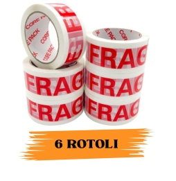 EcoPrice® Nastro Adesivo Imballaggio FRAGILE...