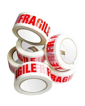 EcoPrice® Nastro Adesivo Imballaggio FRAGILE 48mmx66m 72 Rotoli Scotch