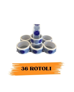 EcoPrice® Nastro Adesivo Imballaggio SIGILLO DI GARANZIA 48mmx66m 36 Rotoli Scotch