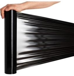 EcoPrice® Pellicola Film Estensibile Nero Da 1,8 Kg 23 Micron Bobina Super Resistente 1 Rotolo