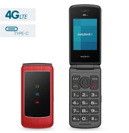 CELLULARE EASYTECK F400 2.4 4G FOLD RED