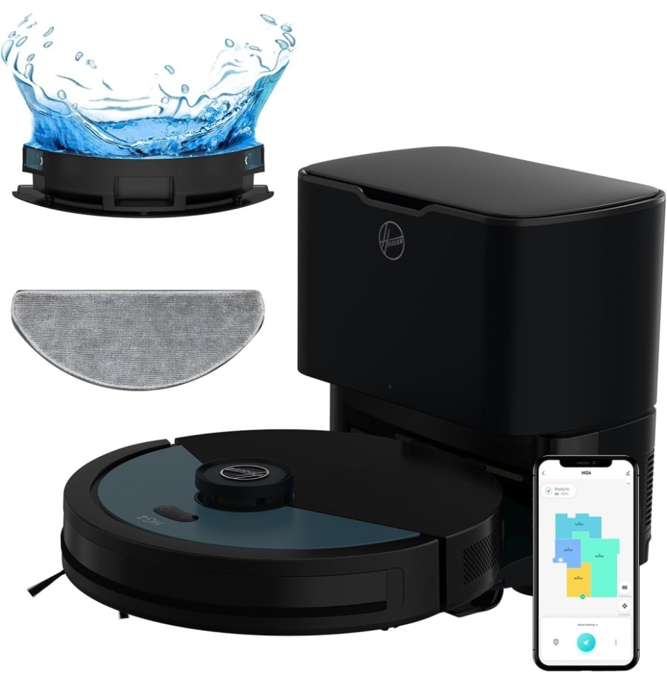 ROBOT ASPIRAPOLVERE LAVAPAVIMENTI HOOVER HG450HP 011 BLACK