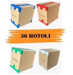 36 ROTOLI NASTRO ADESIVO DA IMBALLAGGIO...