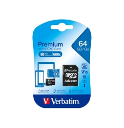 MICRO SD VERBATIM 64GB CL10 44084