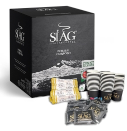 Siag Caffe Cialde 44mm Oro Nero Forte 50pz +Kit...