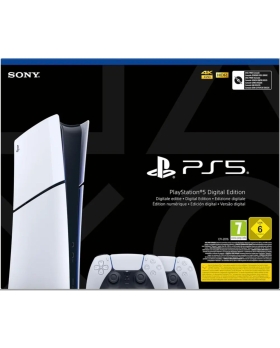 PS5 Console Digital Slim 825GB +2 Dualsense White ITA
