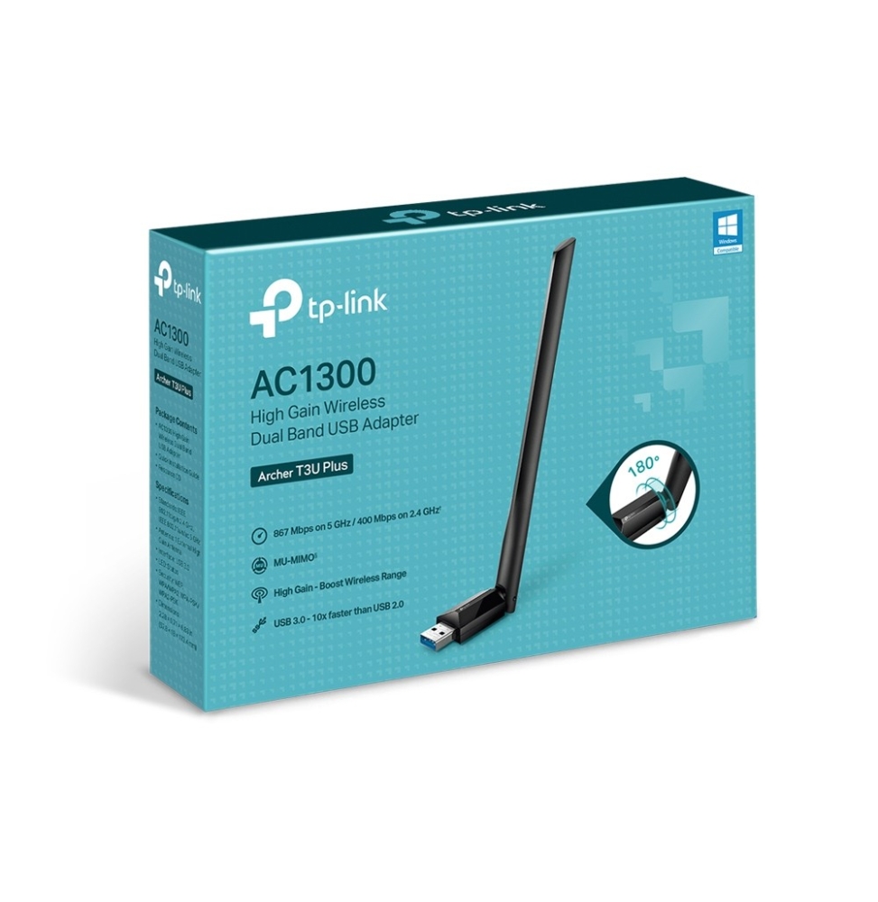 ADATTATORE USB WIRELESS TP-LINK ARCHER T3U PLUS AC1300