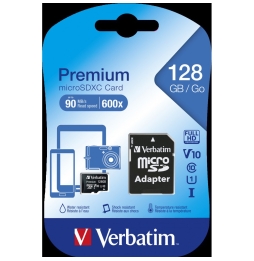 MICRO SD VERBATIM 128GB CL10 44085