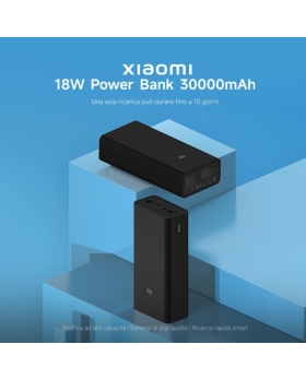 Xiaomi Powerbank 30000mAh 18w 2 Usb-A/1 Usb-C Black