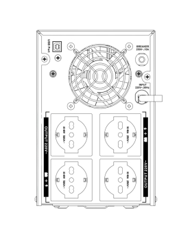 Hikvision Gruppo di Continuita DS-UPS3000 1800w 4Schuko