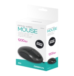 OMEGA Mouse con Filo Notebook USB-A 1200dpi 2...