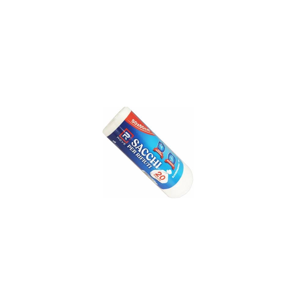 Rmove 1rotolo Da 20 Sacchi Rifiuti 50x60cm TRASPARENTI