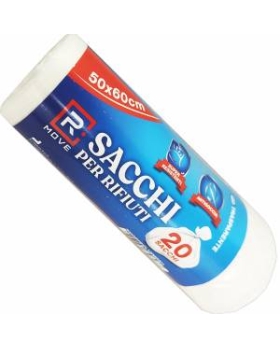 Rmove 1rotolo Da 20 Sacchi Rifiuti 50x60cm TRASPARENTI