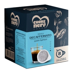 Cuore Nero Caffè Decaffeinato 8 cialde