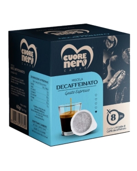 Cuore Nero Caffè Decaffeinato 8 cialde