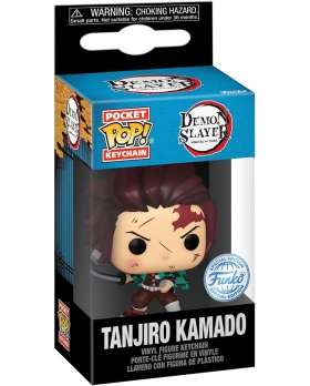 FUNKO POP! KEYCHAIN: DEMON SLAYER - TANJIRO KAMADO - BLOODY- MINI FIGURA IN VINILE DA COLLEZIONE