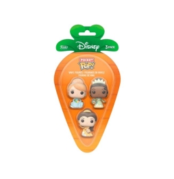 FUNKO CARROT POCKET POP! DISNEY - CINDERELLA, BELLA AND TIANA