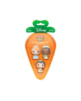 FUNKO CARROT POCKET POP! DISNEY - CINDERELLA, BELLA AND TIANA