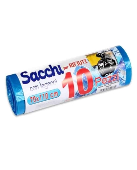 ROTOL0 DA 10 SACCHI PERRIFIUTI 70X110CM BLU